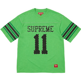 Supreme Studded green short sleeve football top with studded details
