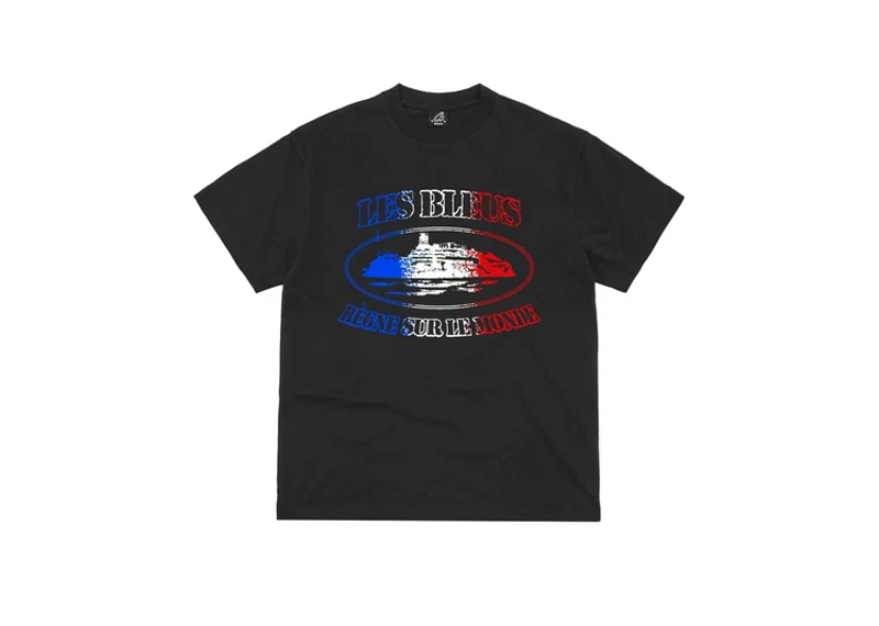 Corteiz France Alcatraz Tee black front view