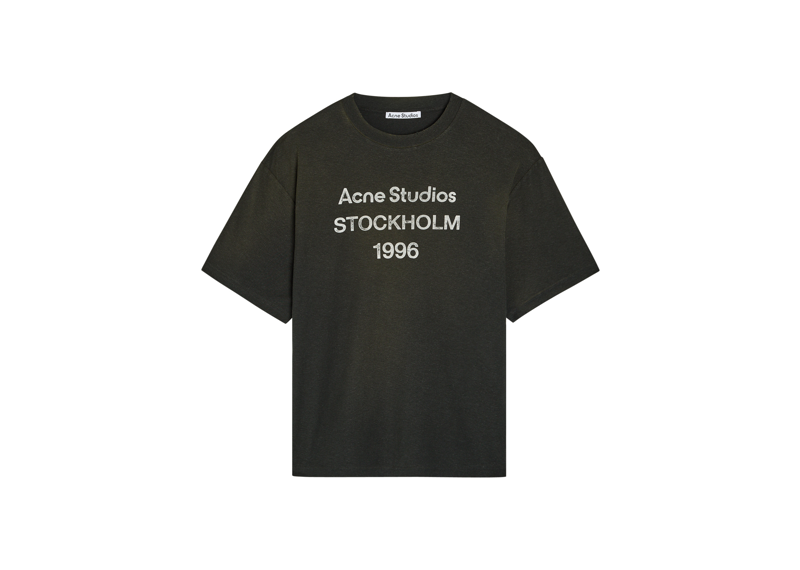 Acne Studios Stockholm logo T-shirt in faded black