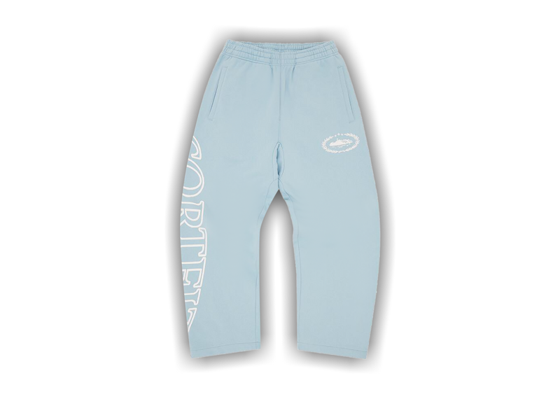 Corteiz Superior Royale Open Hem Sweatpant in Baby Blue.