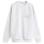 ANNIE HOOD College Sweatshirt in Grey and White