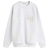 ANNIE HOOD College Sweatshirt in Grey and White