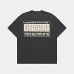Vintage black Askyurself parental T-shirt featuring Acne Studios design