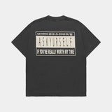 Vintage black Askyurself parental T-shirt featuring Acne Studios design