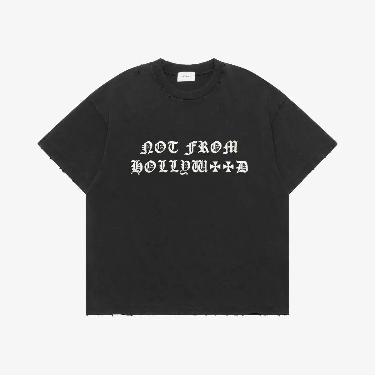 Vintage black Askyurself Not From Hollywood T-shirt featuring Acne Studios design