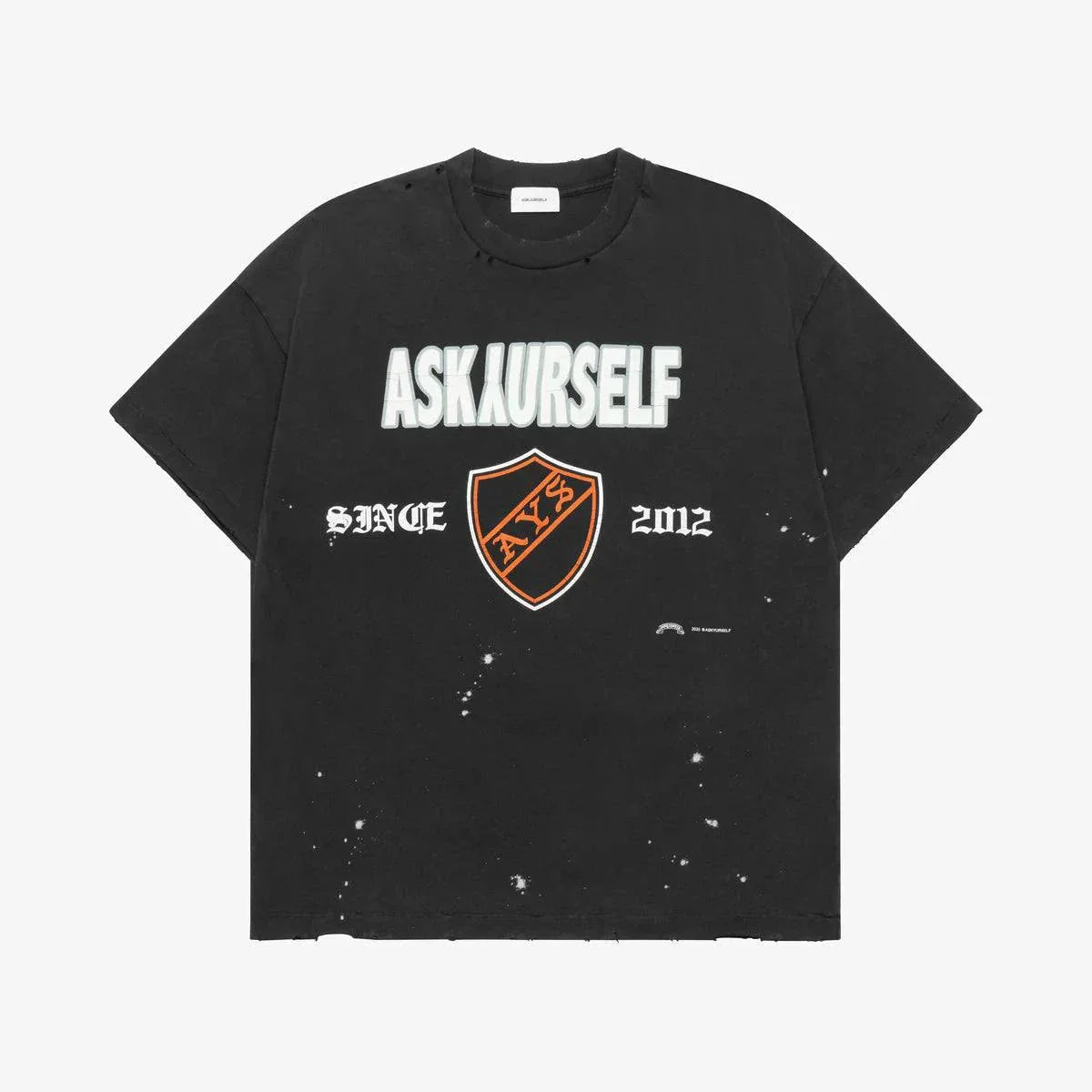 Askyurself OG Hockey T-Shirt in vintage black featuring Acne Studios style