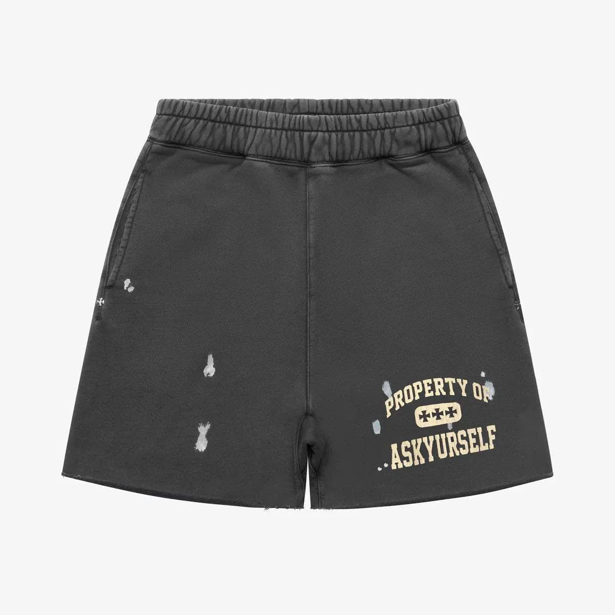 Acne Studios Askyurself property fleece shorts in vintage black