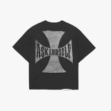Askyurself Rider Cross Summer T-Shirt Black front view