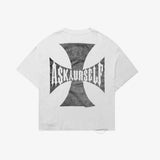 Askyurself Rider Cross Summer T-Shirt in white front view