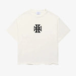 Askyurself AYS Cross T-Shirt in vintage white featuring Acne Studios design