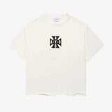 Askyurself AYS Cross T-Shirt in vintage white featuring Acne Studios design