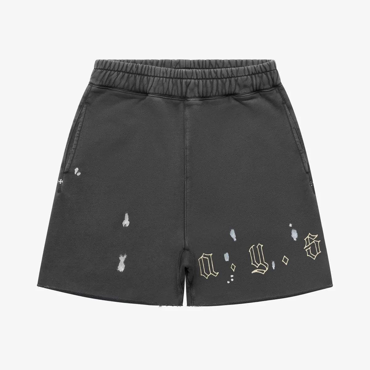 Askyurself AYS Vintage Black fleece shorts inspired by Acne Studios style