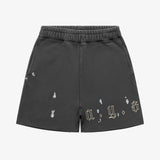 Askyurself AYS Vintage Black fleece shorts inspired by Acne Studios style
