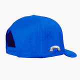 Askyurself AY Patch Snapback Cap in blue featuring Acne Studios branding
