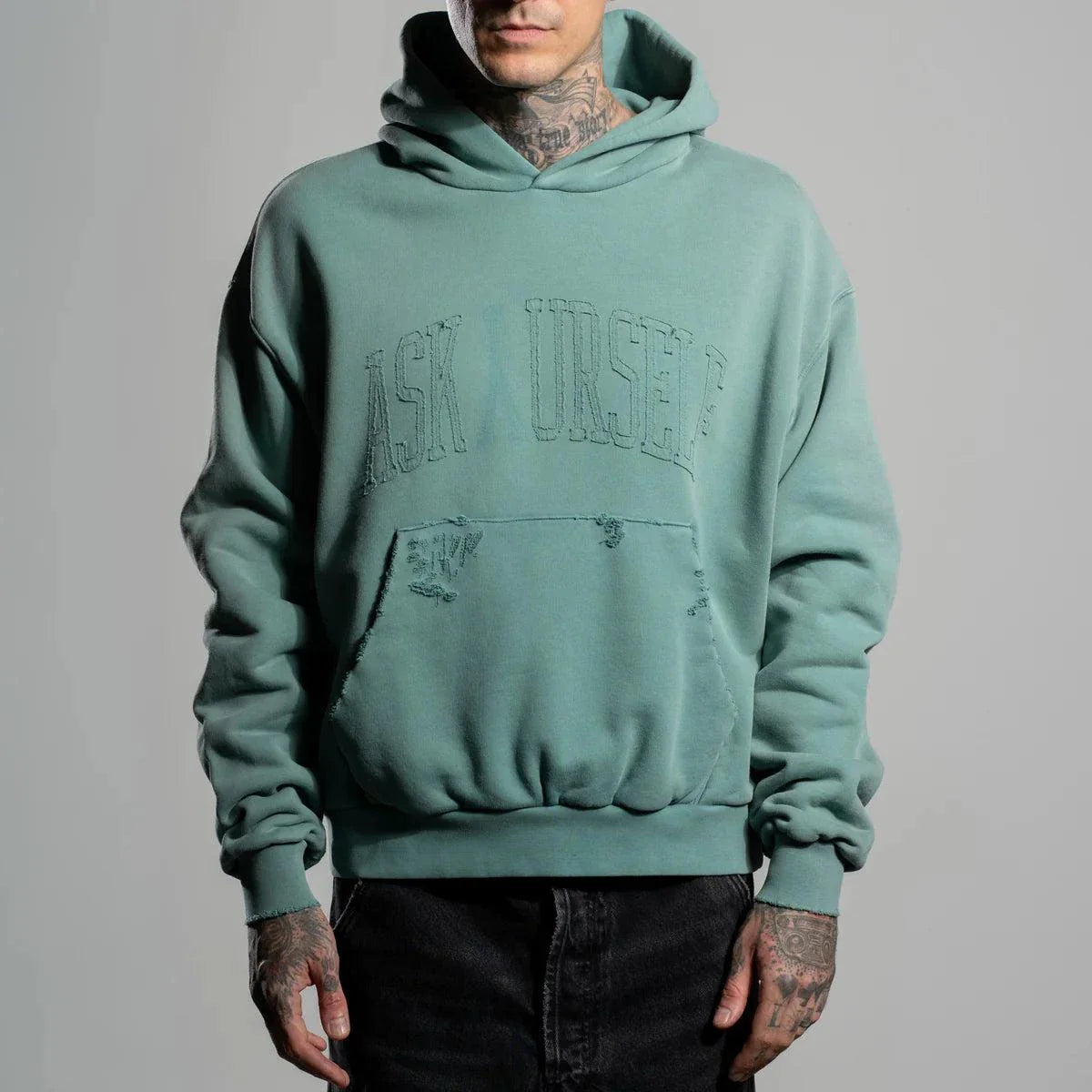 Askyurself vintage green college hoodie by Acne Studios