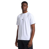 Attain Active T-Shirt white short sleeve athletic top on male model