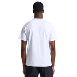 Back view of man wearing white Attain Active T-Shirt