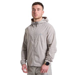 Attain Active Track grey lightweight hooded men's jacket with zip front