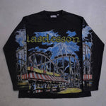 Last Lesson Carnival T-Shirt featuring amusement park design on black fabric.