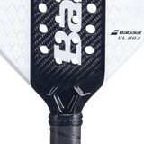 Lamborghini x Babolat BL.003 White padel racket with carbon fiber diamond frame