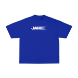 Jare Blur Tee in blue color displayed on a white background