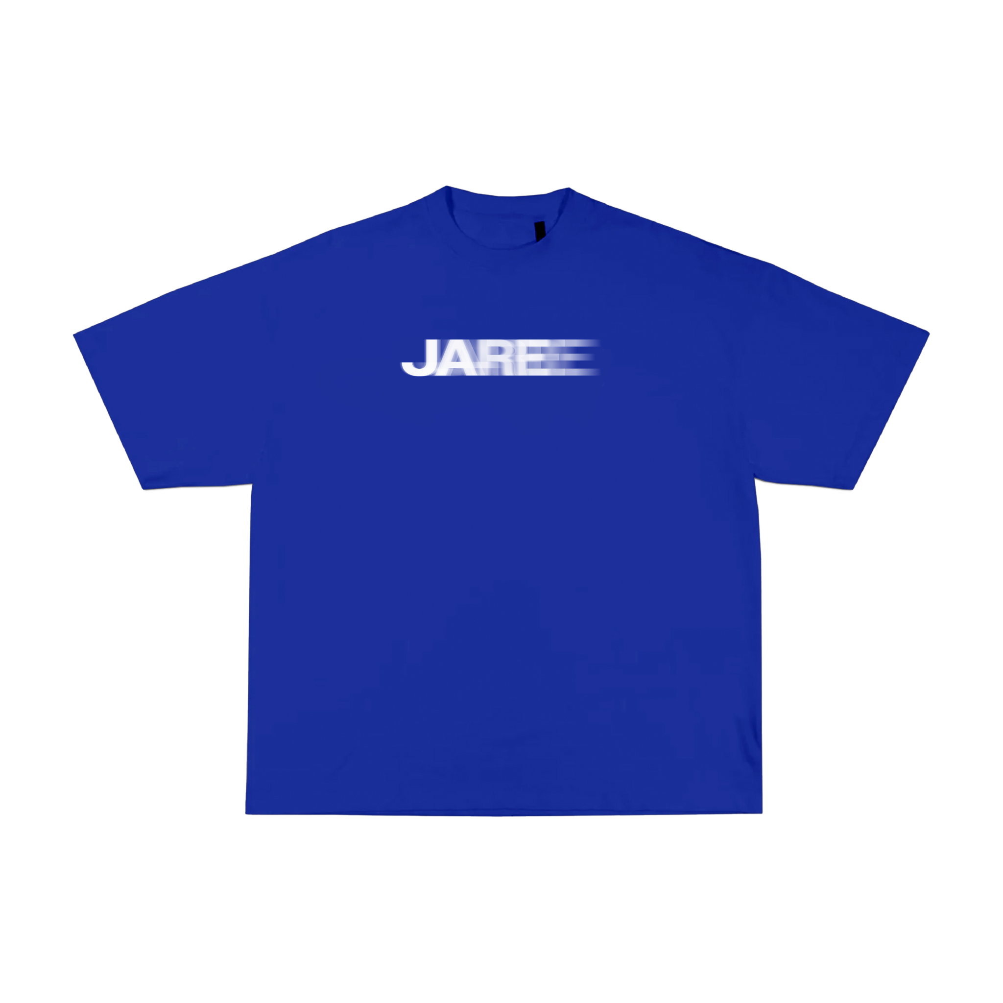 Jare Blur Tee in blue color displayed on a white background