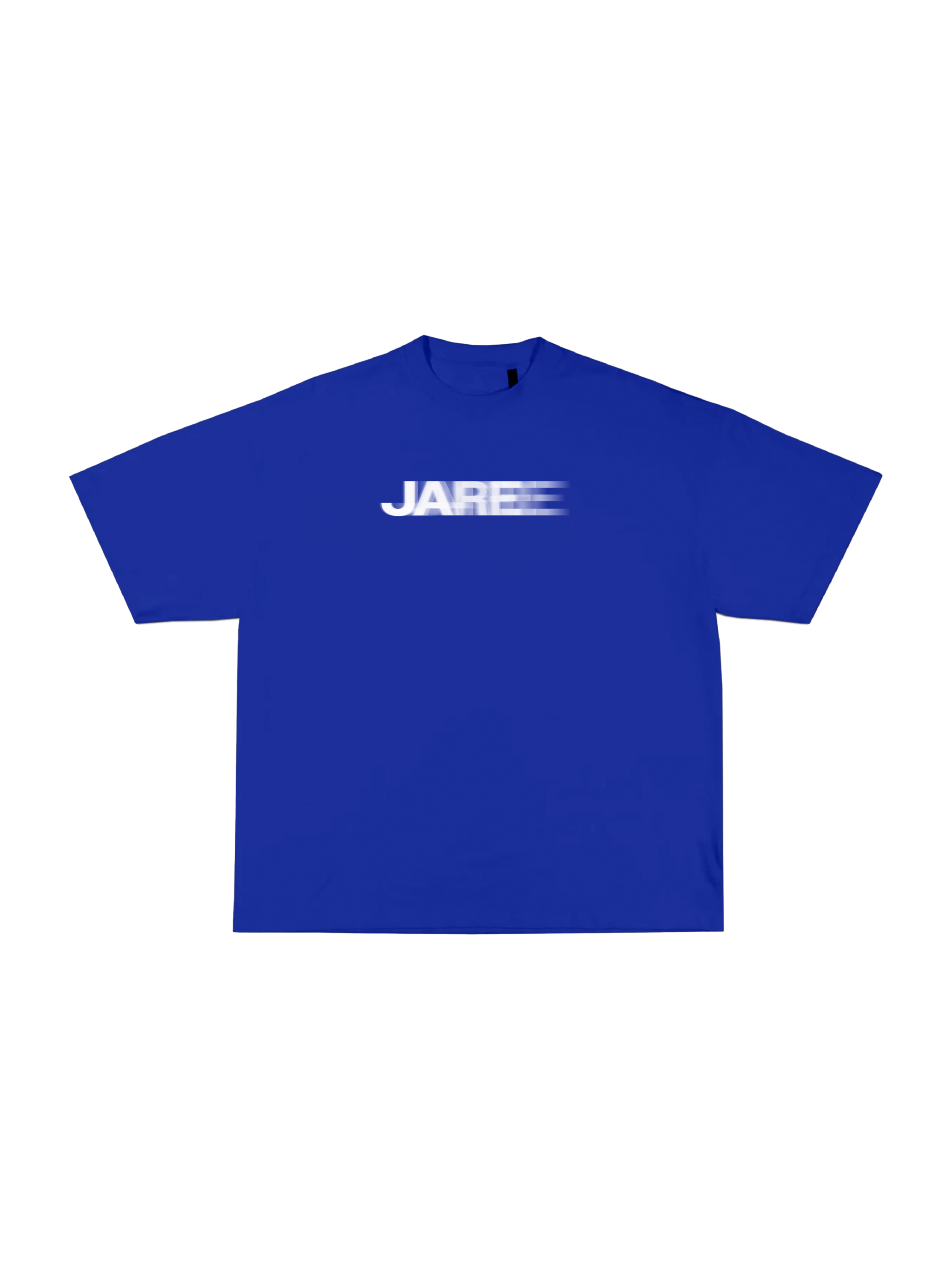 Jare Blur Tee in blue color displayed on a white background