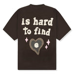 Broken Planet True Love Dark Brown T-Shirt with heart and text design on back.