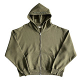 Broken Planet Basics Olive Green Zip-Up Hoodie