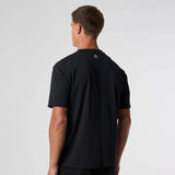 Back view of man wearing black Cova Daily T-Shirt