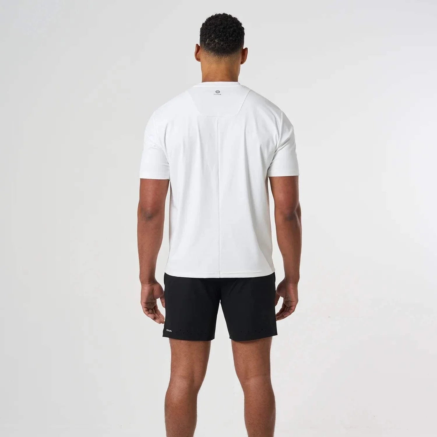 Cova Daily T-Shirt white short sleeve back view on male model