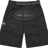 CORTEIZ ALCATRAZ TRIPLE BLACK CARGO SHORTS