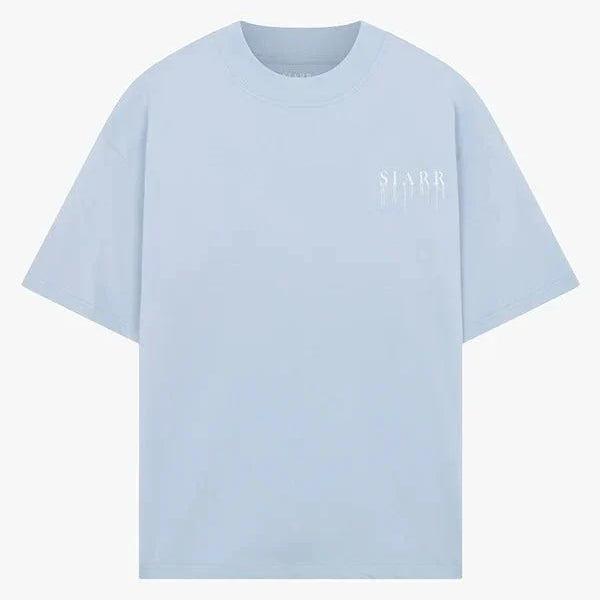 Siarr Relaxed Drip Tee baby blue relaxed fit t-shirt with chest logo
