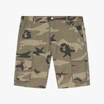 Siarr camo shorts in green with cargo pockets and belt loops, regular fit cotton material