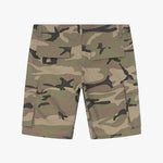 Siarr camo shorts green with cargo pockets and belt loops in regular fit cotton fabric