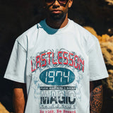 White Last Lesson Magic t-shirt with black text design
