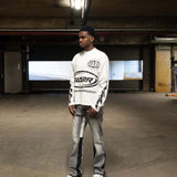 Siarr Speedway L/S Tee White