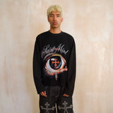 Saint Mind Wavy Zip Up Hoodie oversized fit 100% cotton with printed logos front and back