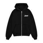 Jare Crew Zipper black sweatshirt front view