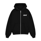 Jare Crew Zipper black sweatshirt front view