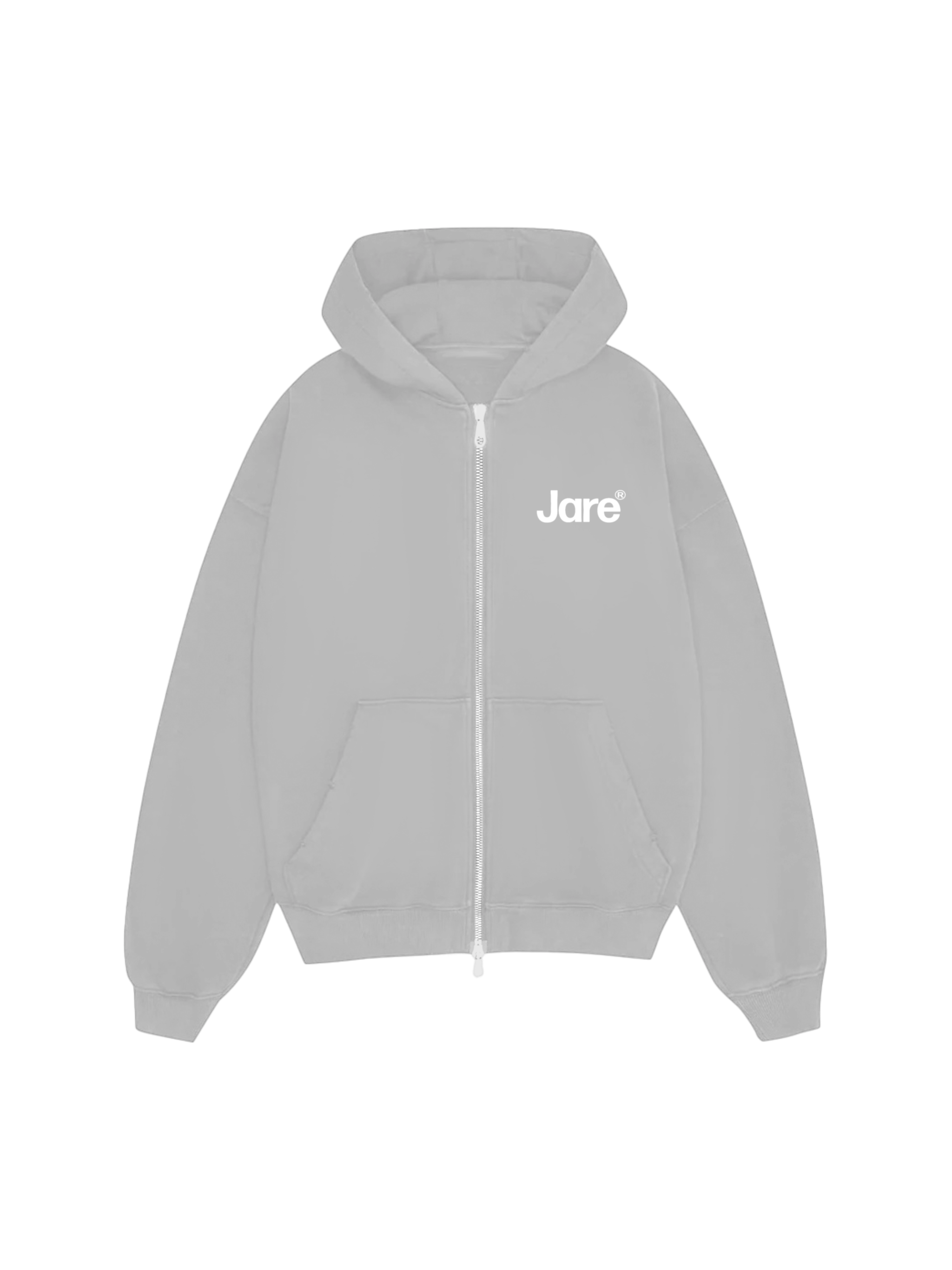 Jare Crew Zipper grey sweatshirt close-up
