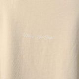 Natural Art Studio Sand Applique L/S cotton boxy fit sweatshirt with distressed front logo and screen print back