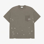 Askyurself stained pocket T-shirt vintage brown Acne Studios style