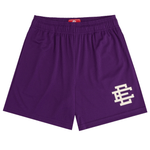 Eric Emanuel EE Basic Shorts in Grape and Off White colors