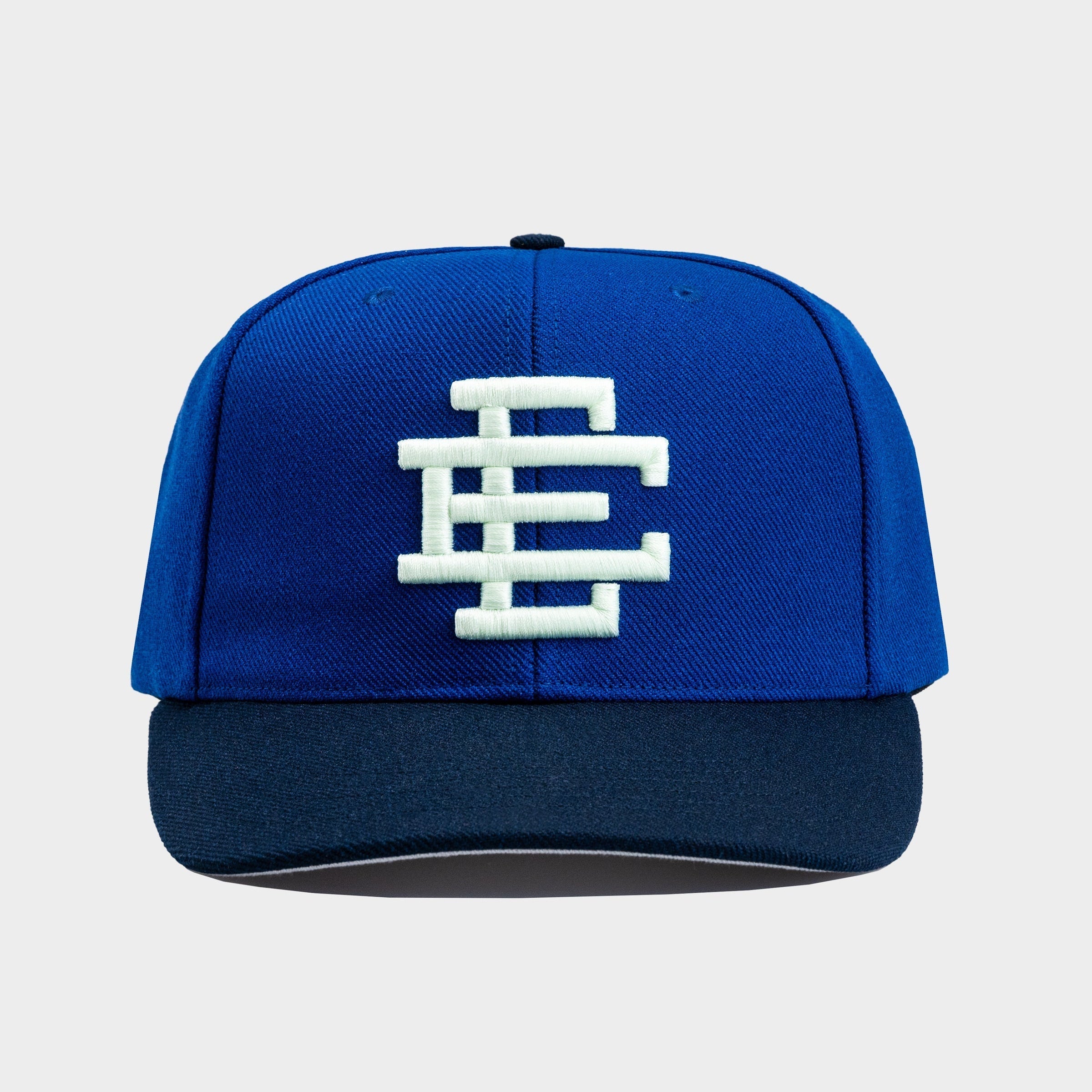 Eric Emanuel EE Basic Hat in blue and off white color design