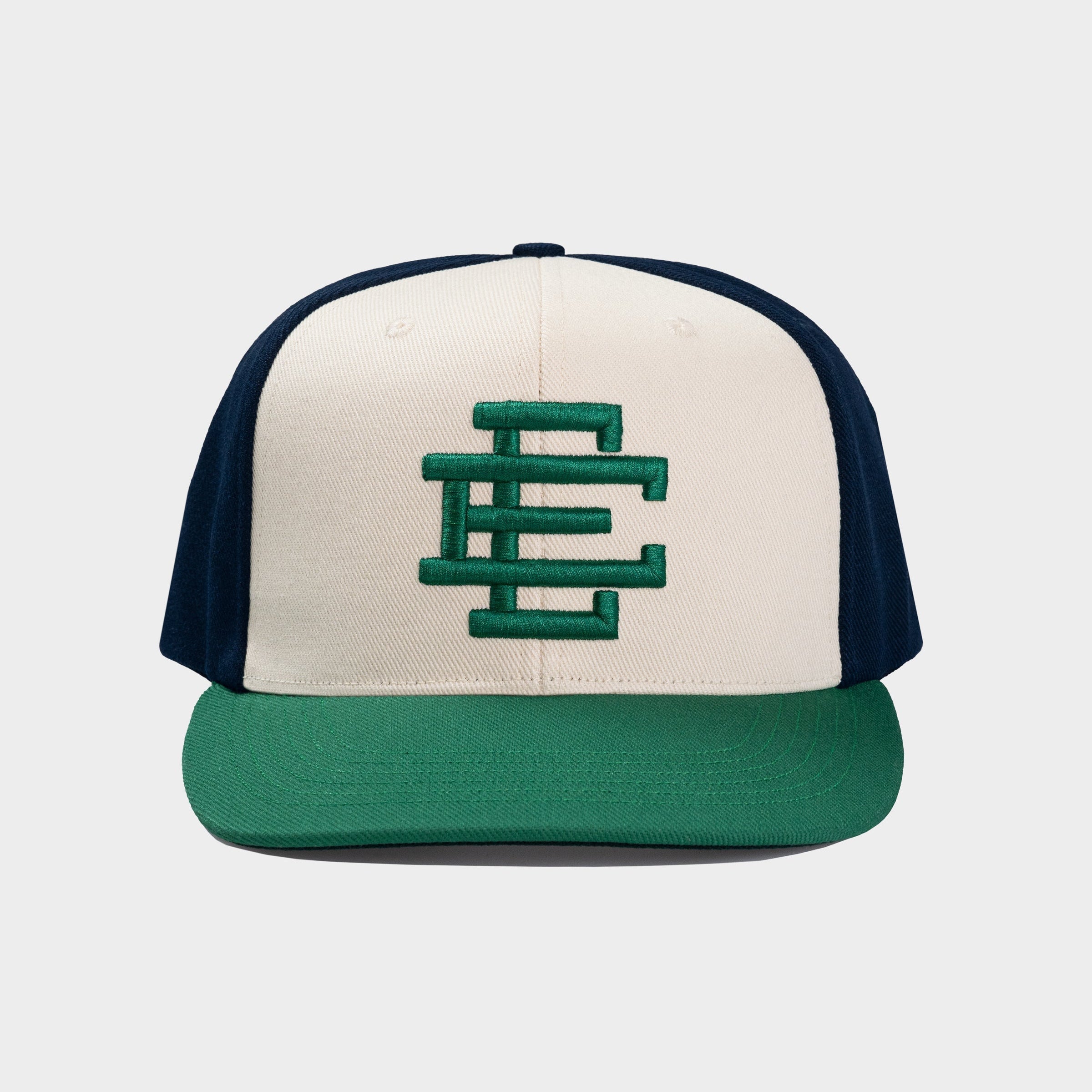 Eric Emanuel EE Basic Hat in Off White Green and Navy colors