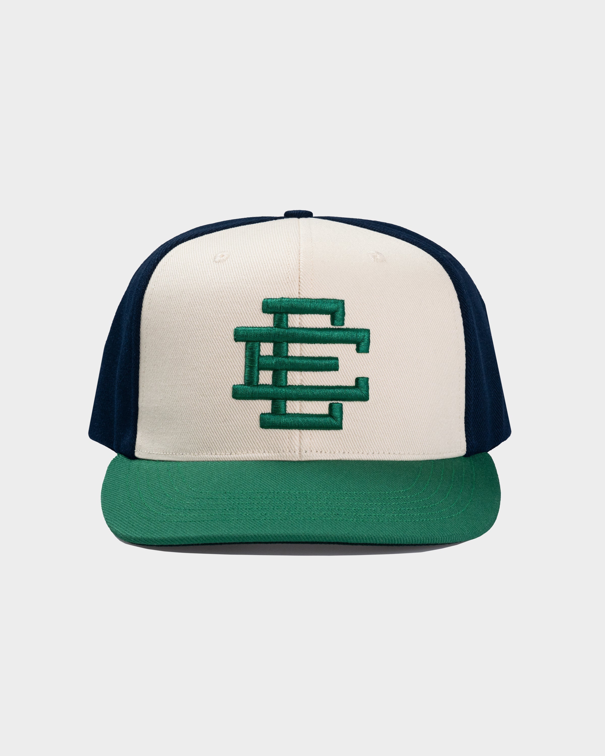 Eric Emanuel EE Basic Hat in Off White Green and Navy colors