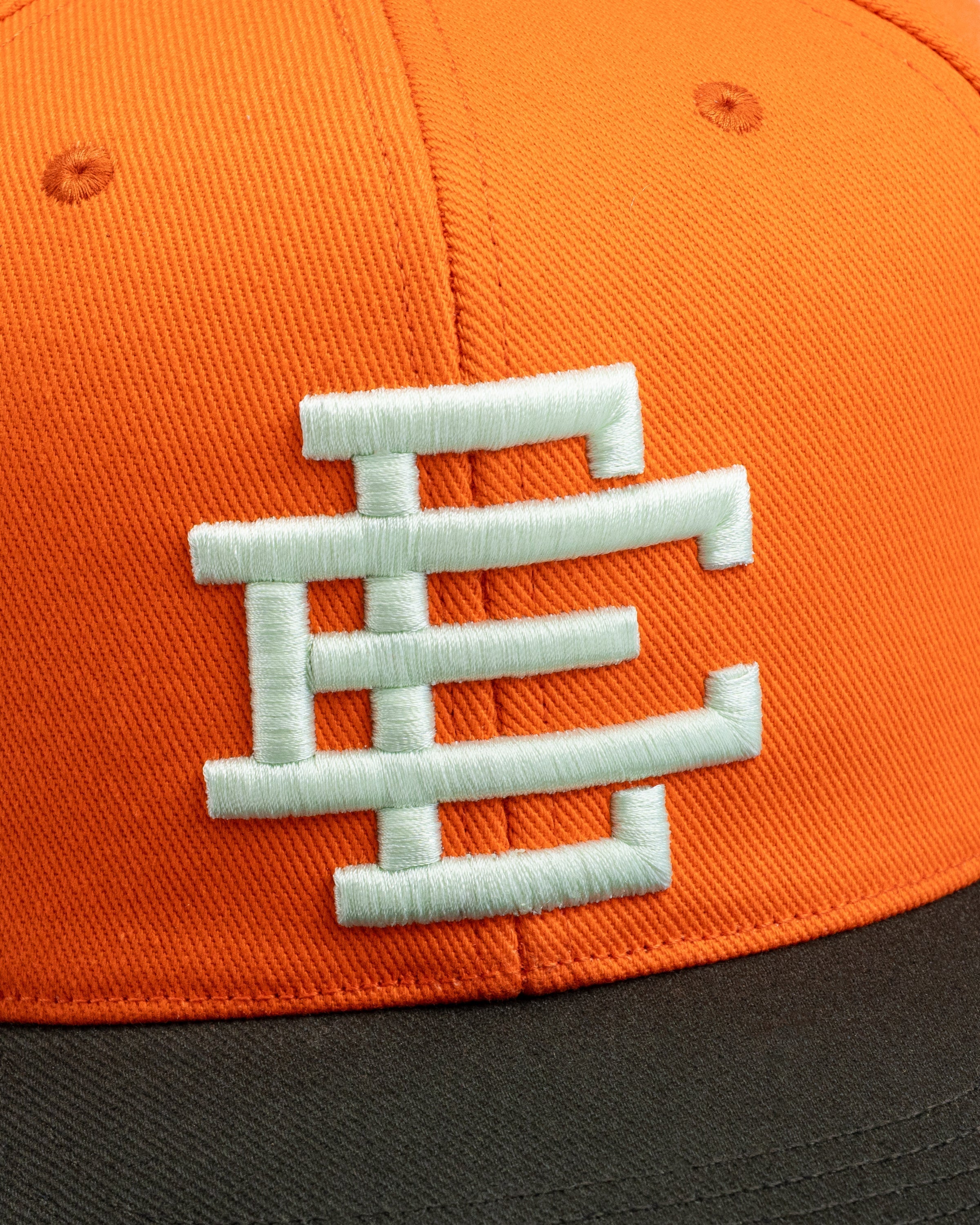 Eric Emanuel EE Basic Hat in Orange Olive and Off White colors