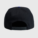 Eric Emanuel EE Basic Hat in black and purple color scheme