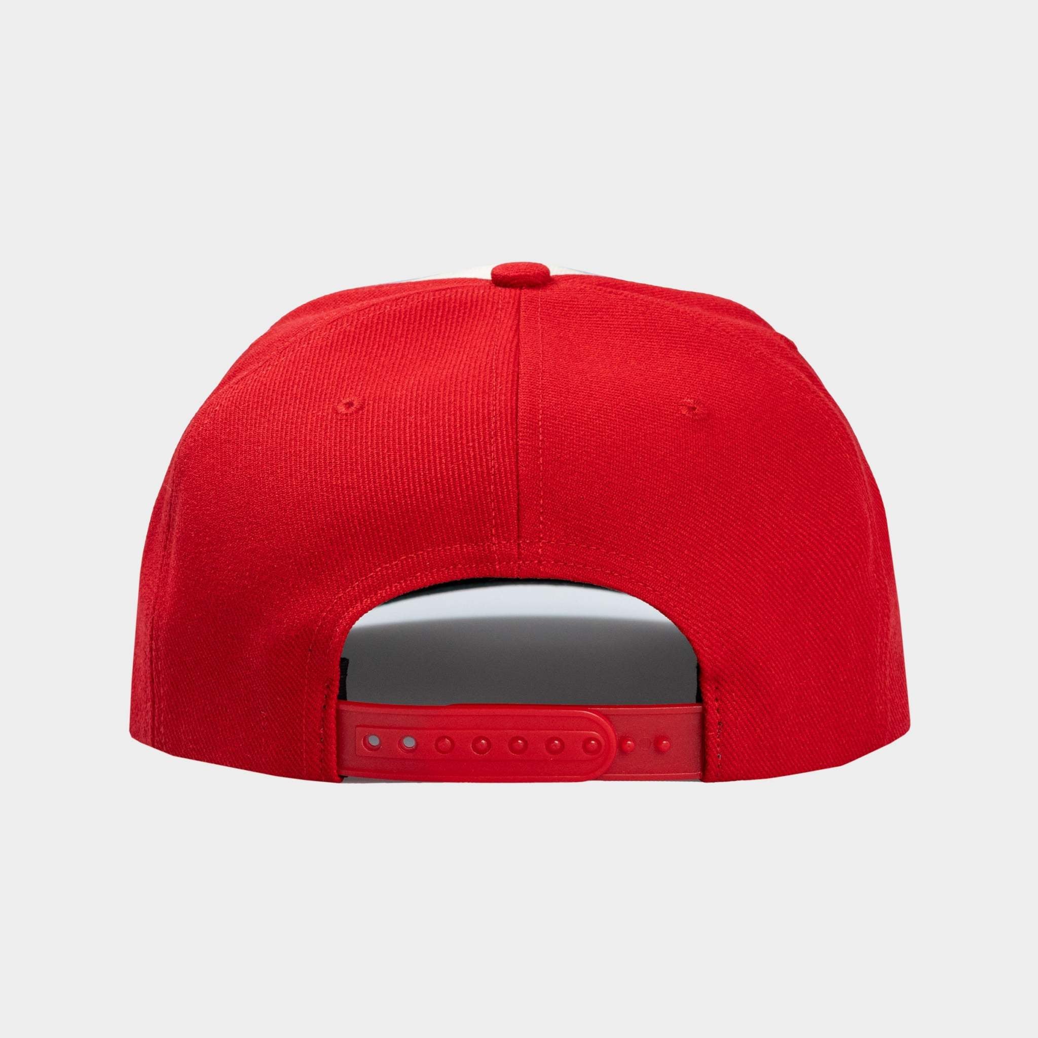 Eric Emanuel EE Basic Hat in off white, navy, and red colors